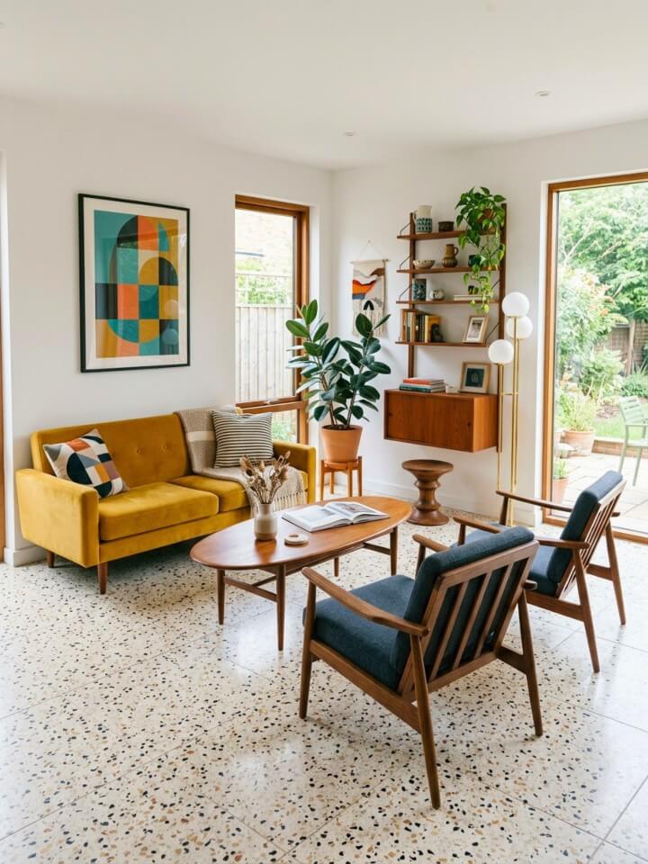 terrazzo flooring for a stylish retro look