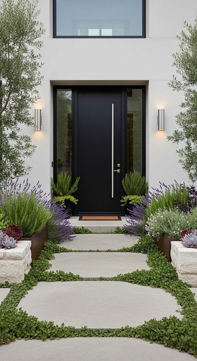 Why a Single Sleek Handle Is All a Modern Black Door Needs