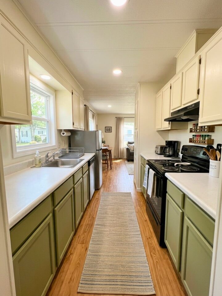 a galley layout that keeps everything within reach