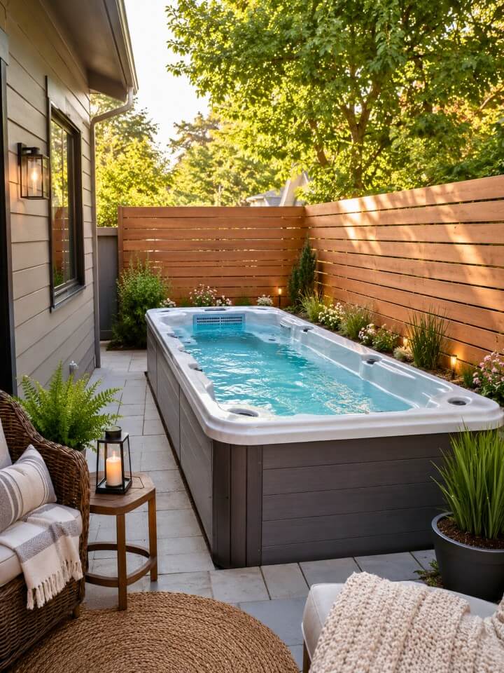 above ground small privacy fence for spa