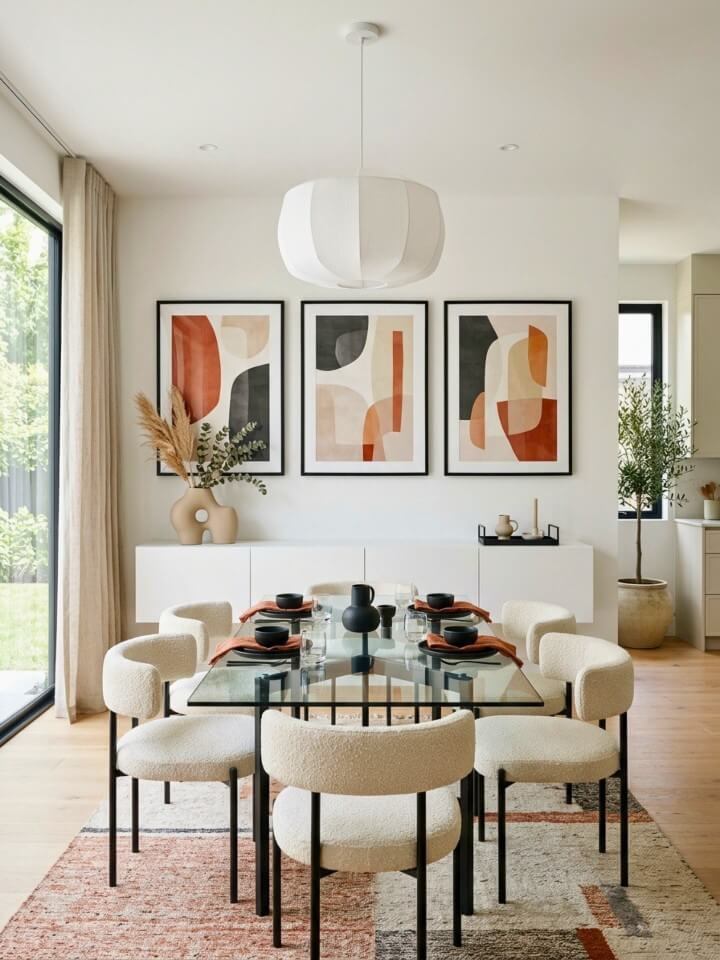 abstract art wall for a modern space