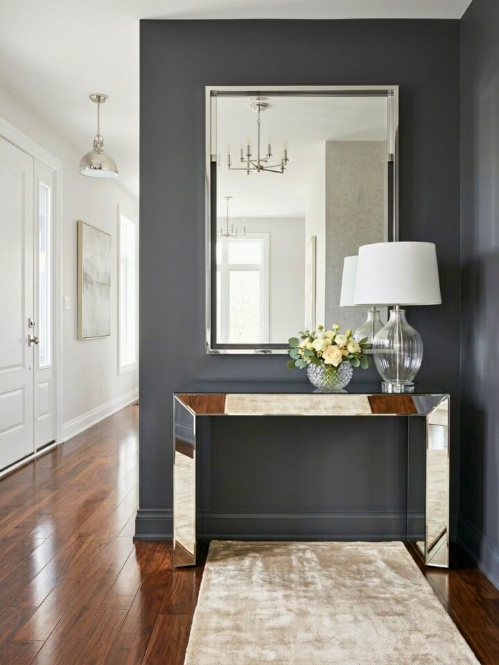 add elegance with glass and mirror accents