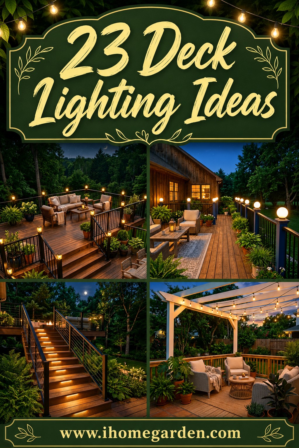adorable deck lighting ideas