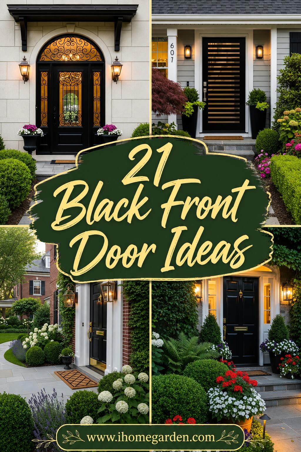 black front door ideas and designs