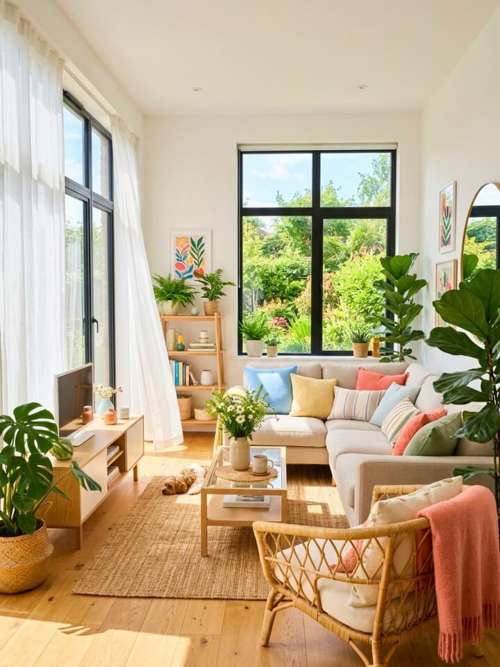 bright summer home décor ideas for a fresh living room
