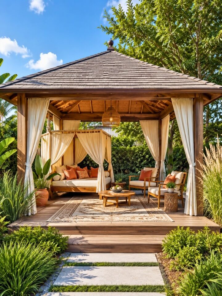canopy daybeds for private gazebo