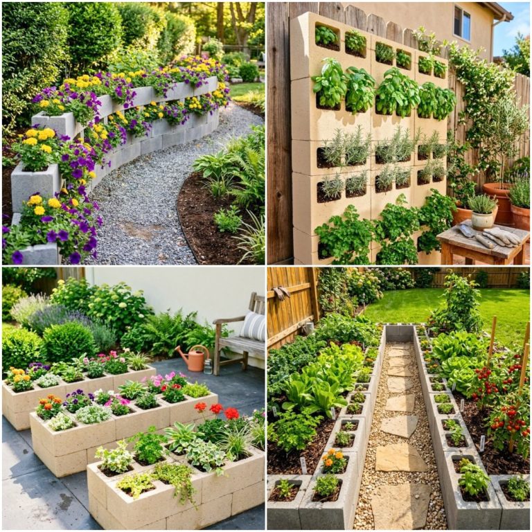 cinder block garden bed ideas