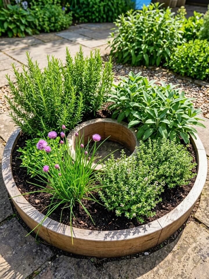 circular patio herb ring
