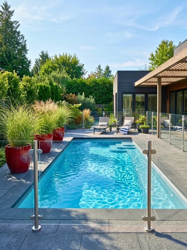 clear polycarbonate fence for contemporary yards