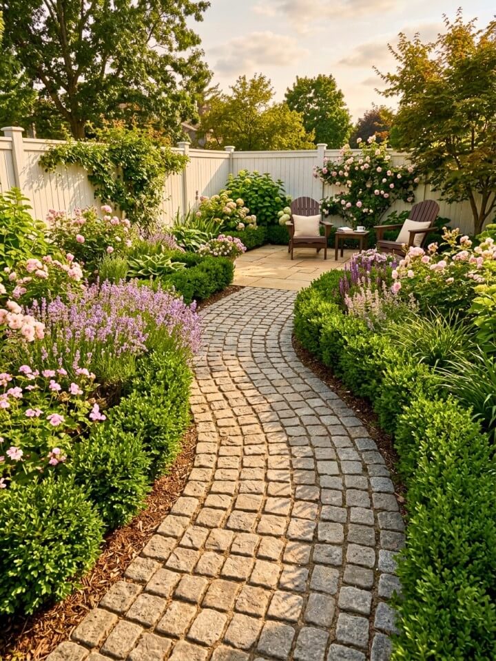 cobblestone courtyard stone path with timeless charm