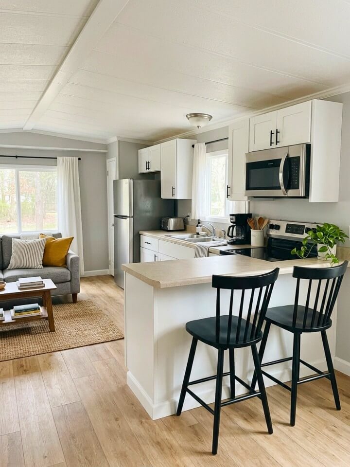 compact appliances that fit a narrow trailer kitchen