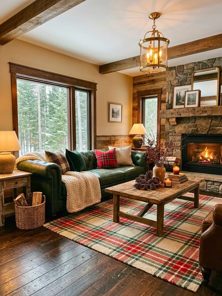 cozy cabin retreat with rich brown floors