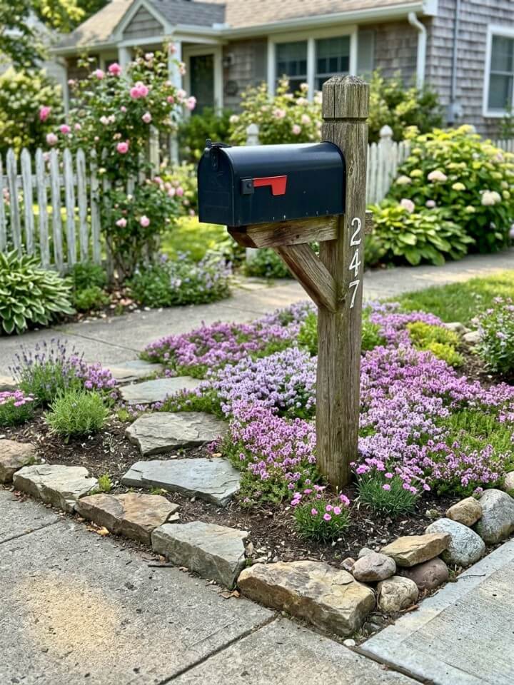 creeping thyme mailbox ground cover