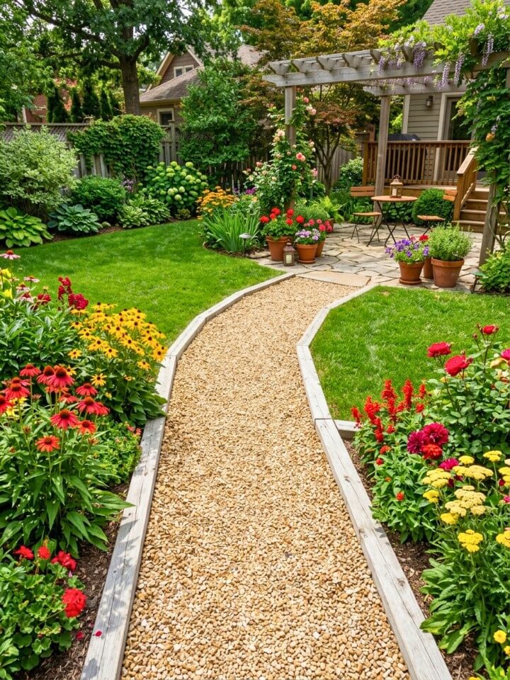crushed stone rustic trail with easy maintenance