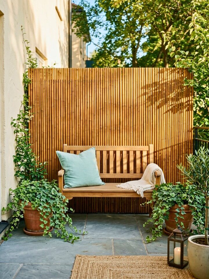 decorative privacy screen for secluded outdoor areas