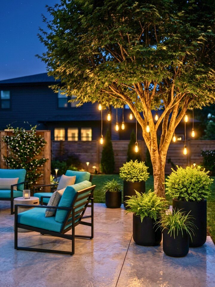 edison style led bulb strings for trees