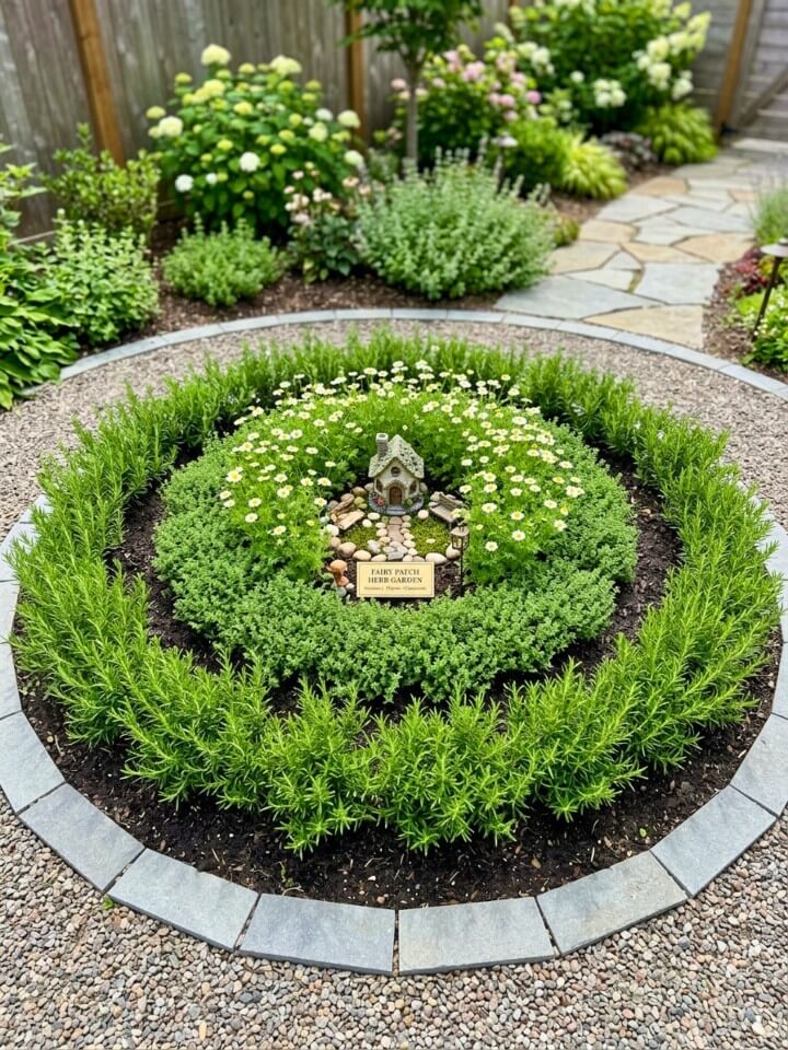fairy circle herb patch for small yards