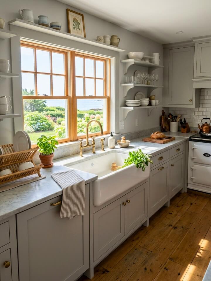 farmhouse sink design with timeless kitchen charm