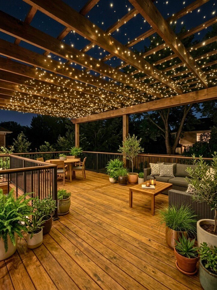 fiber optic star lights for magical deck lighting