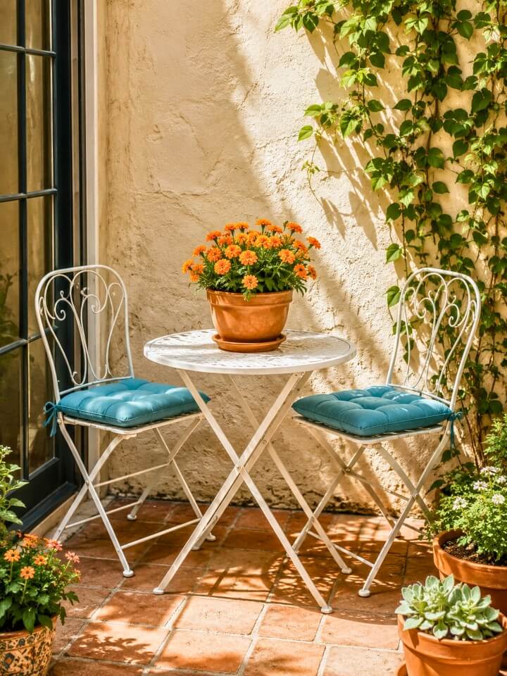 foldable bistro set for a patio dining spot