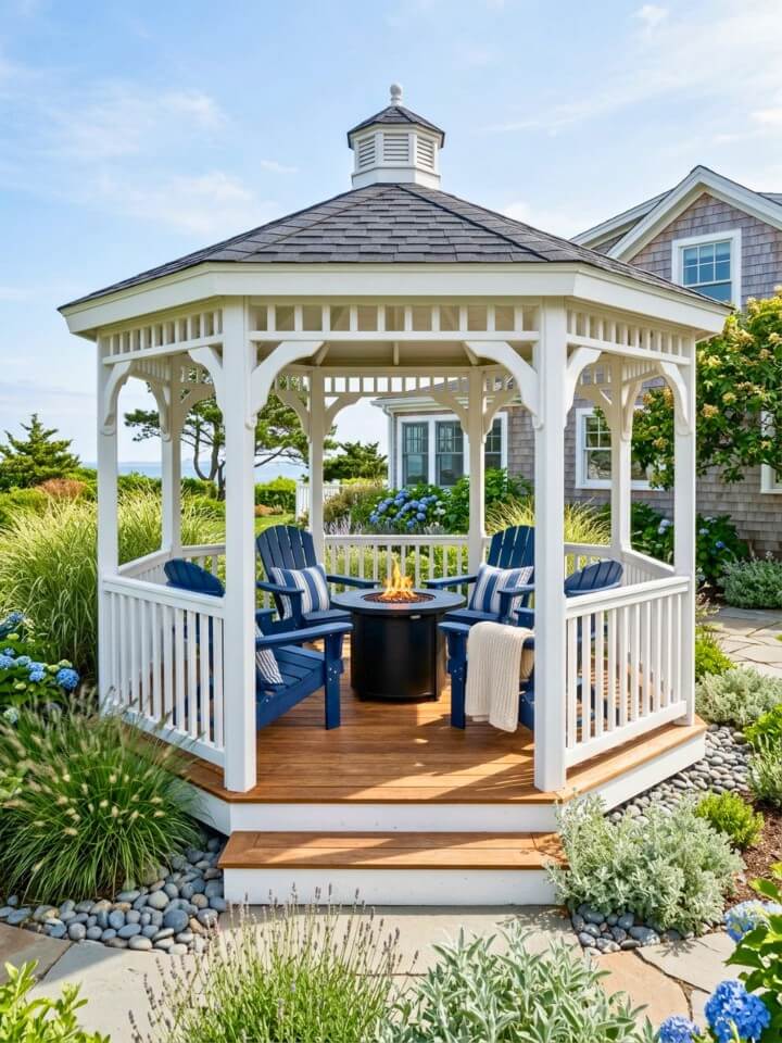 folding adirondack chairs for flexible backyard pavilion layouts