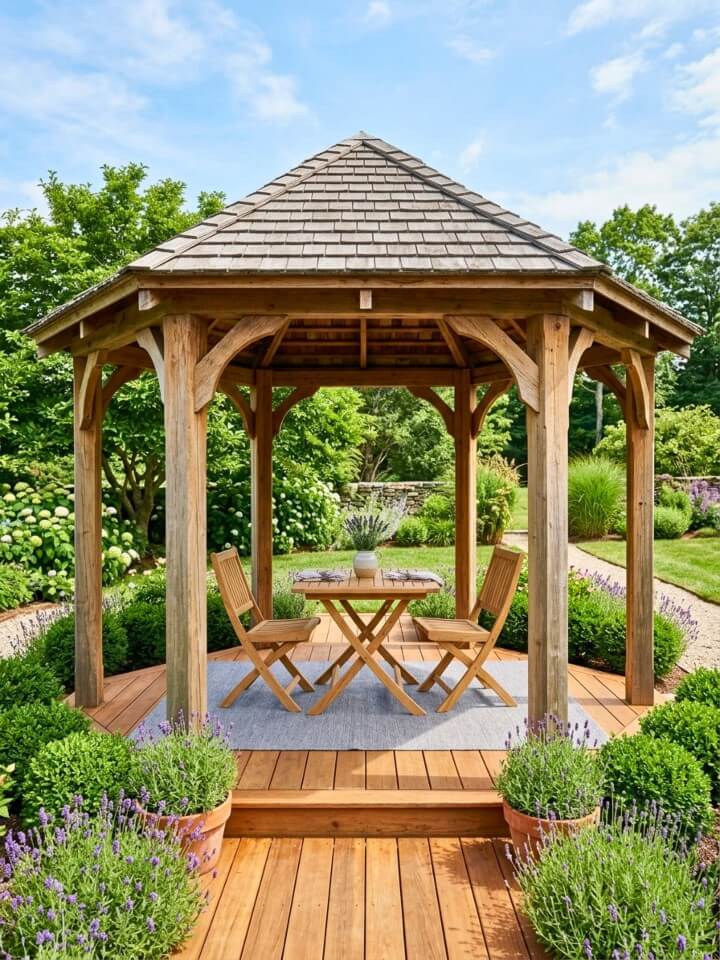 folding wooden tables offering easy storage for shade spots