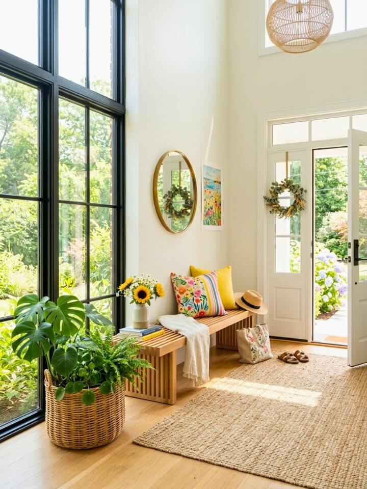 fresh entryway styling ideas for a welcoming summer home