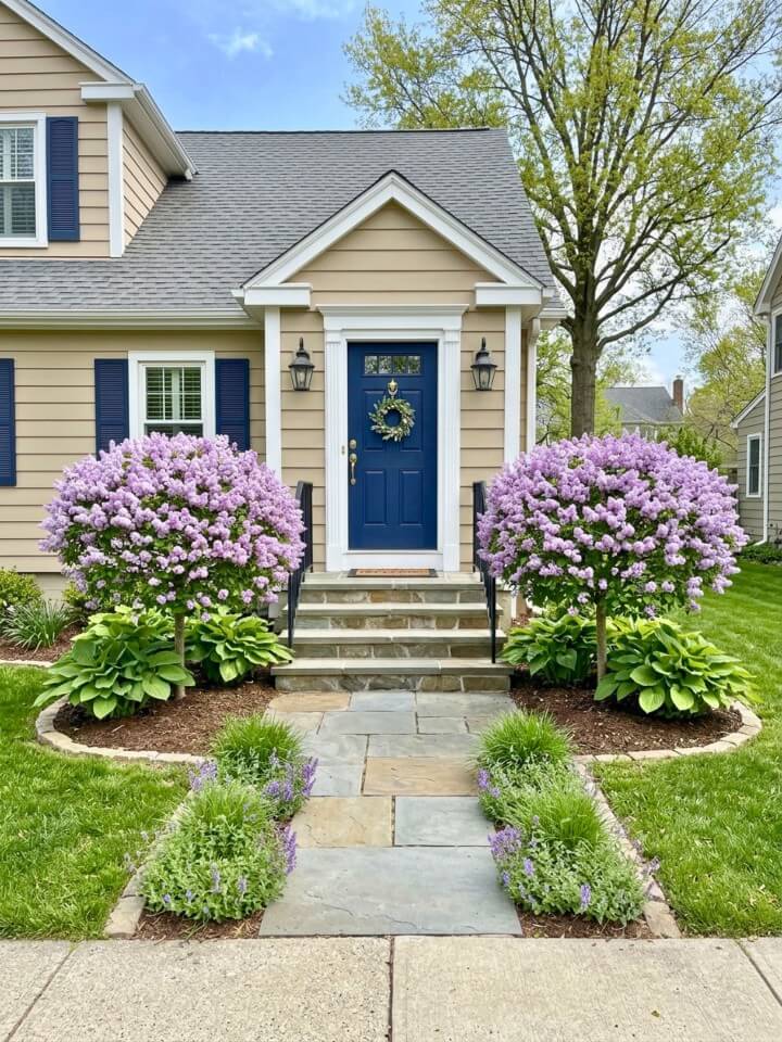 front entry garden for beautiful curb appeal