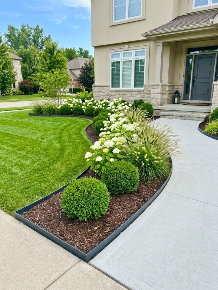 garden bed edging ideas with a polished yard look