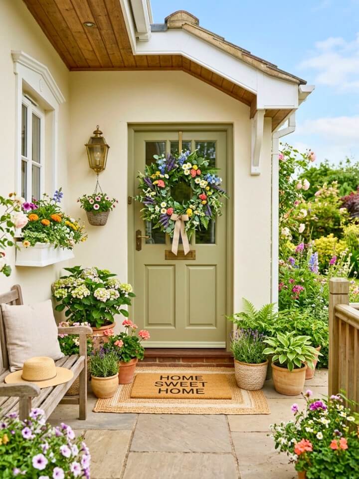 garden wreath ideas for beautiful summer curb appeal