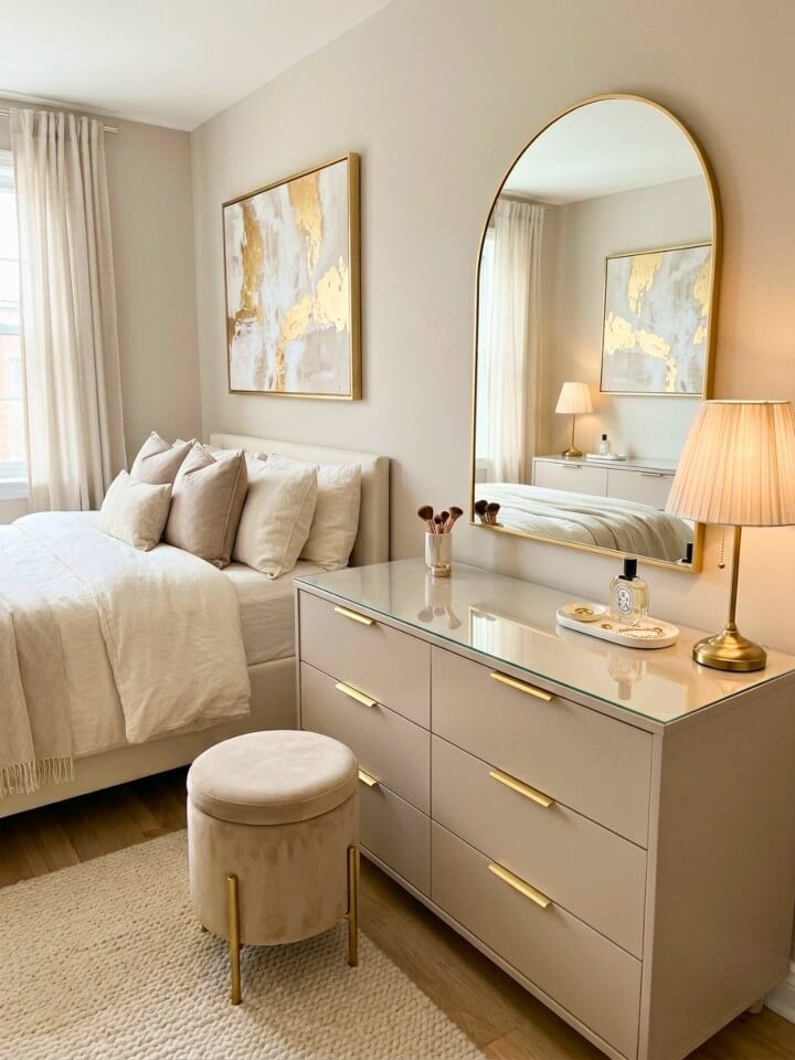 glass top dresser for a polished setup