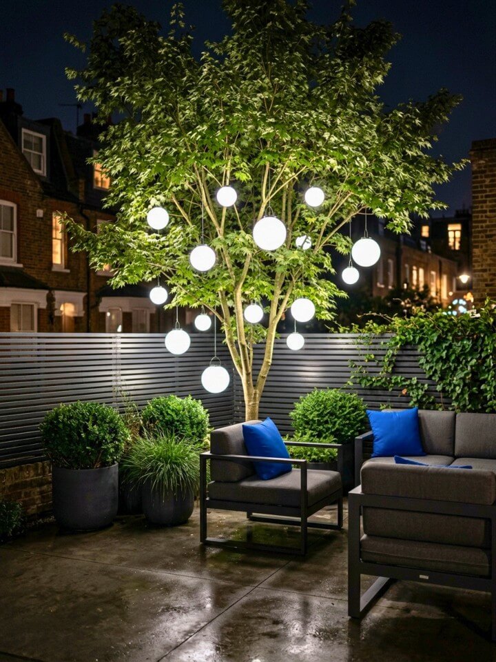 hanging lanterns for tree lighting ambiance