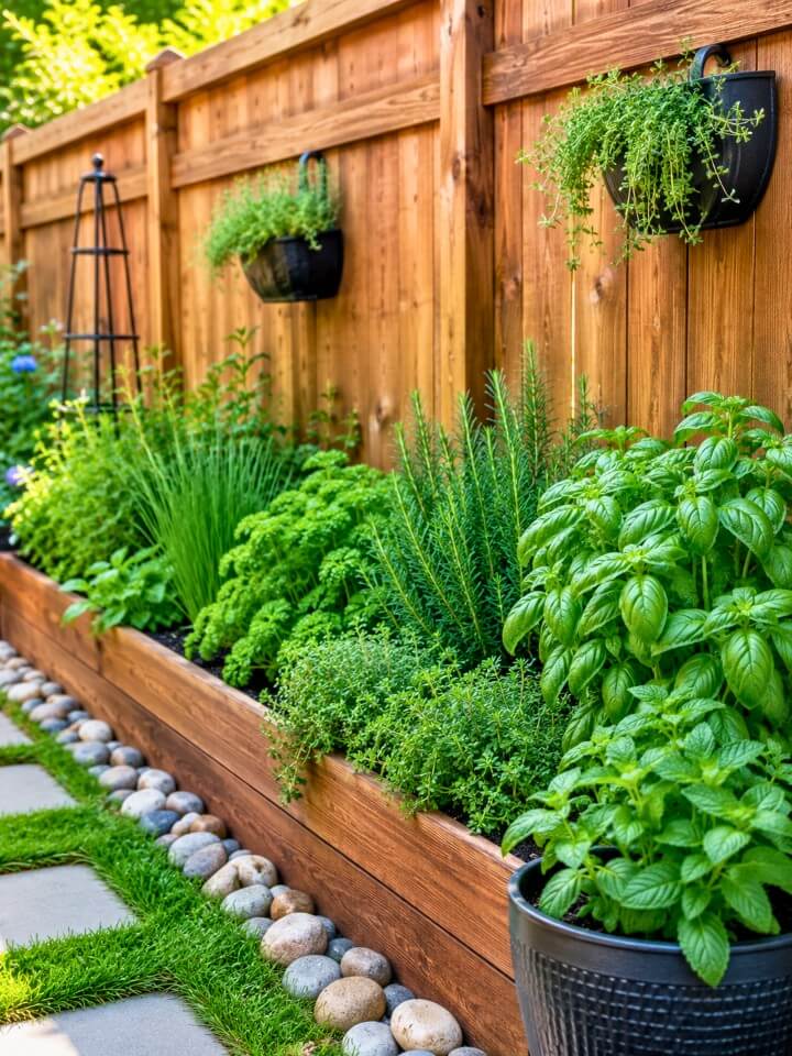 herb garden for backyard fence
