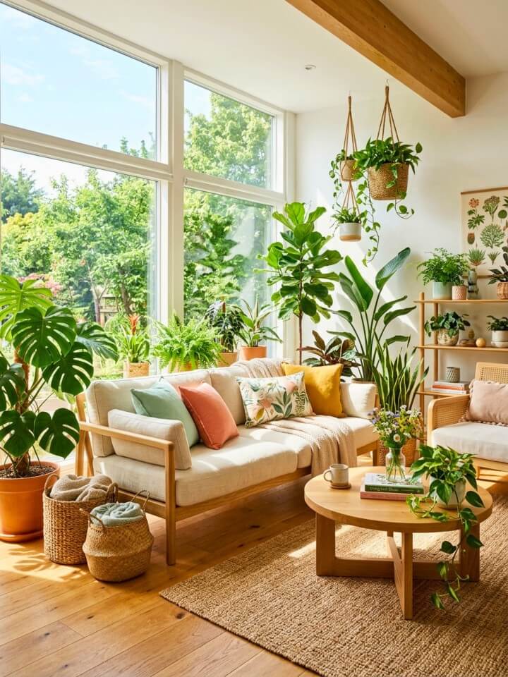 indoor plant styling for fresh summer home décor