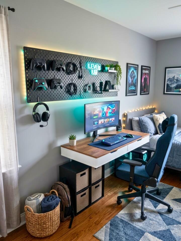 interactive wall panels to organize your gear