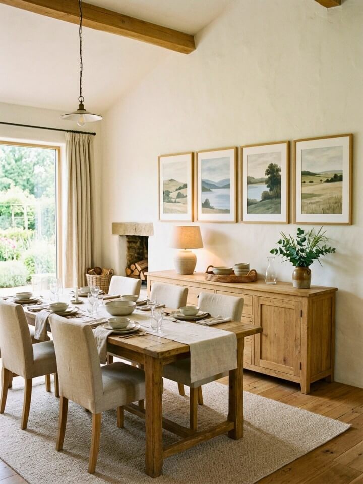 landscape print wall for a calm look