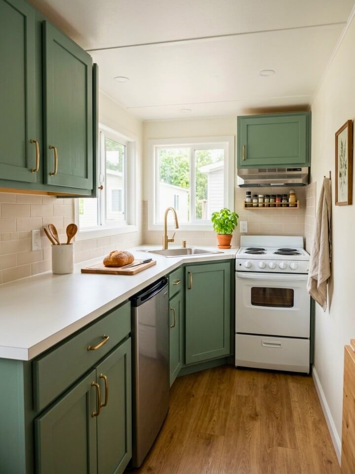 light countertops single wide trailer kitchen