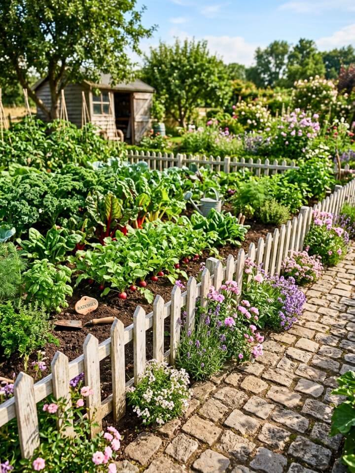 low decorative fence for garden borders