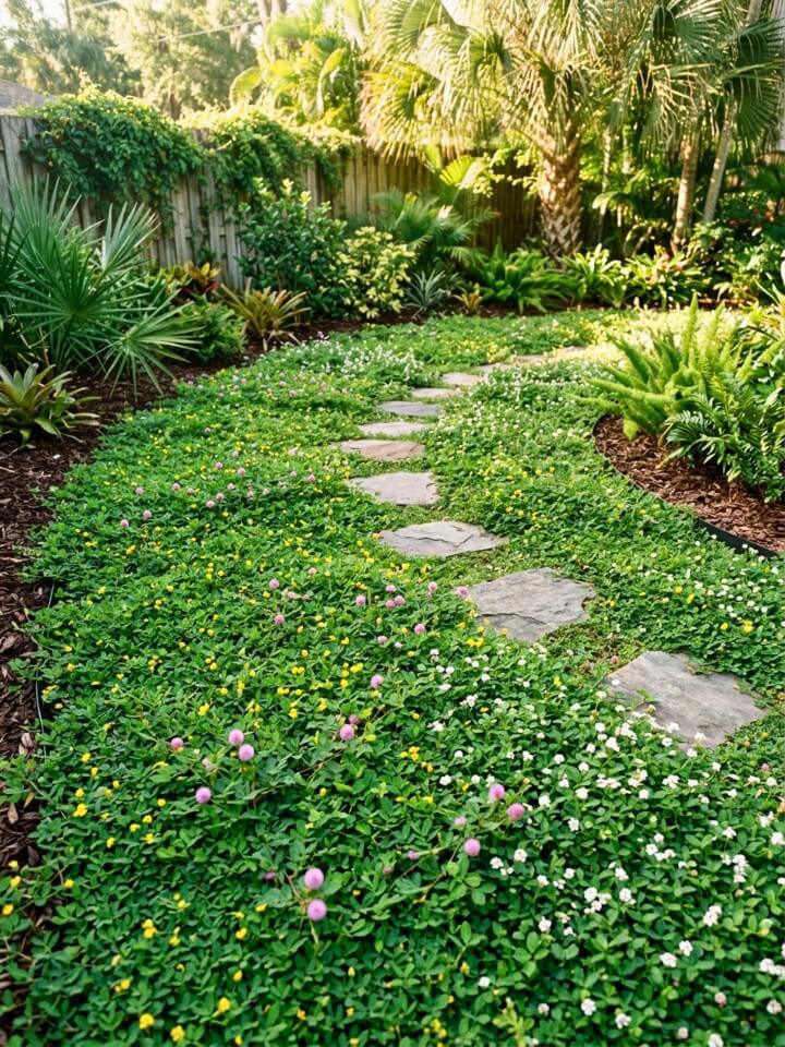 low maintenance lawn with no mow ground covers