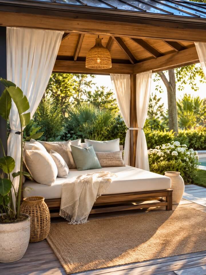 luxurious daybeds for shade spot