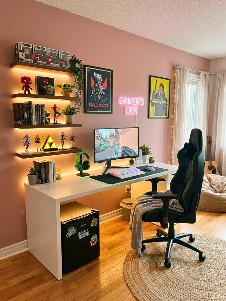mini fridge for snacks & drinks in teen bedrooms