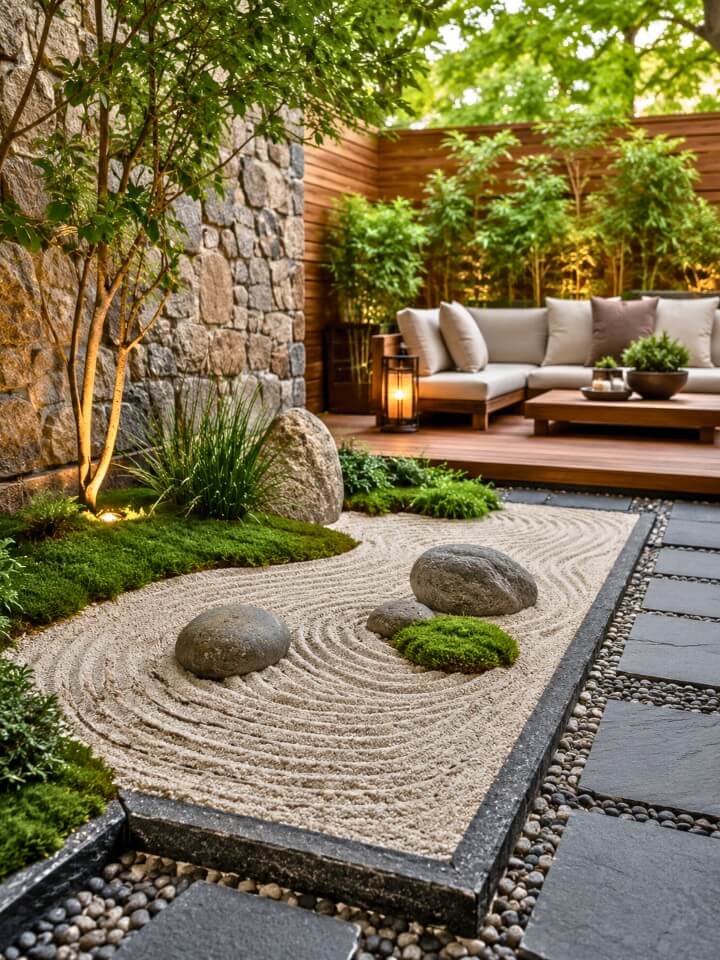mini zen garden for calm landscaping