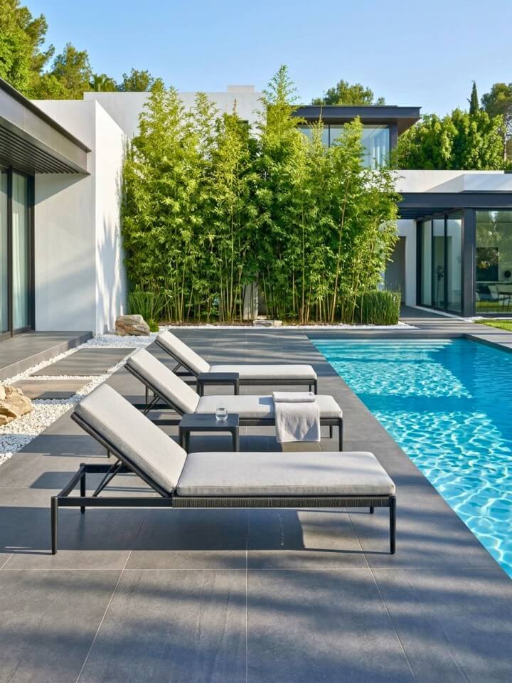 minimalist lounge chairs that modernize your poolside