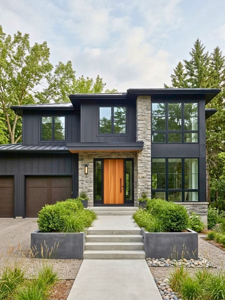 modern black vertical siding for a bold exterior
