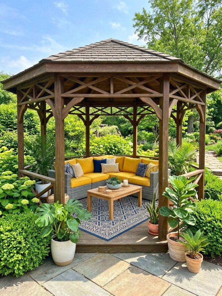 modular sectionals creating custom pavilion seating