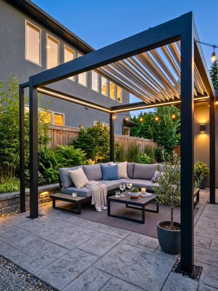 motorized louvred pergola roof