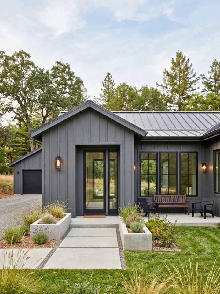narrow batten siding for a clean modern style