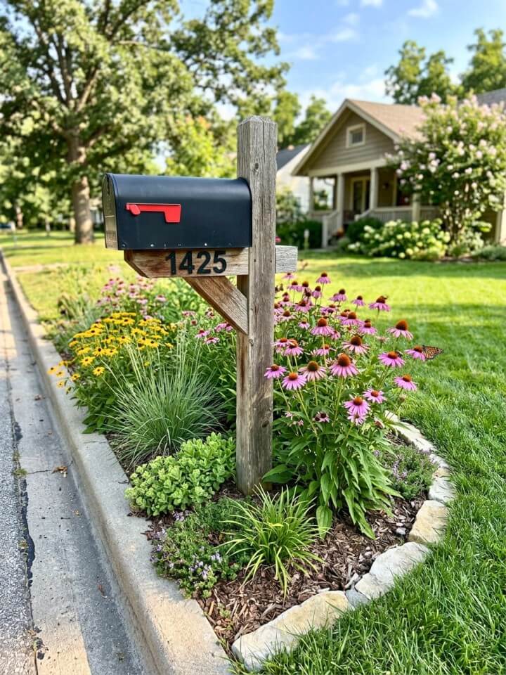 native plant mailbox garden