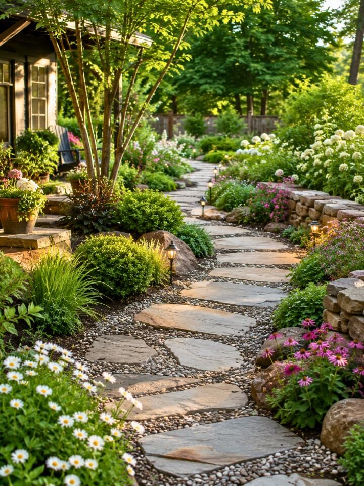 natural charm stone pathway