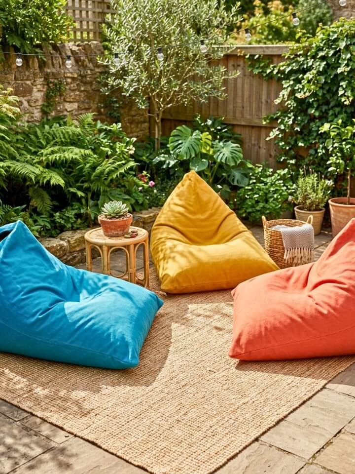 outdoor bean bag lounge for relaxed seating